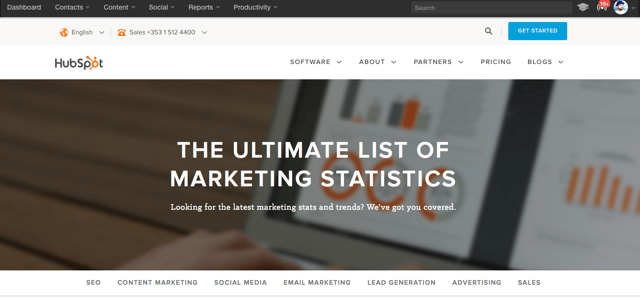 Hubspot marketing statistics