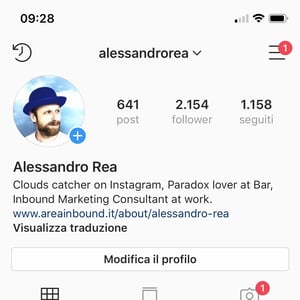 Profilo privato Instagram